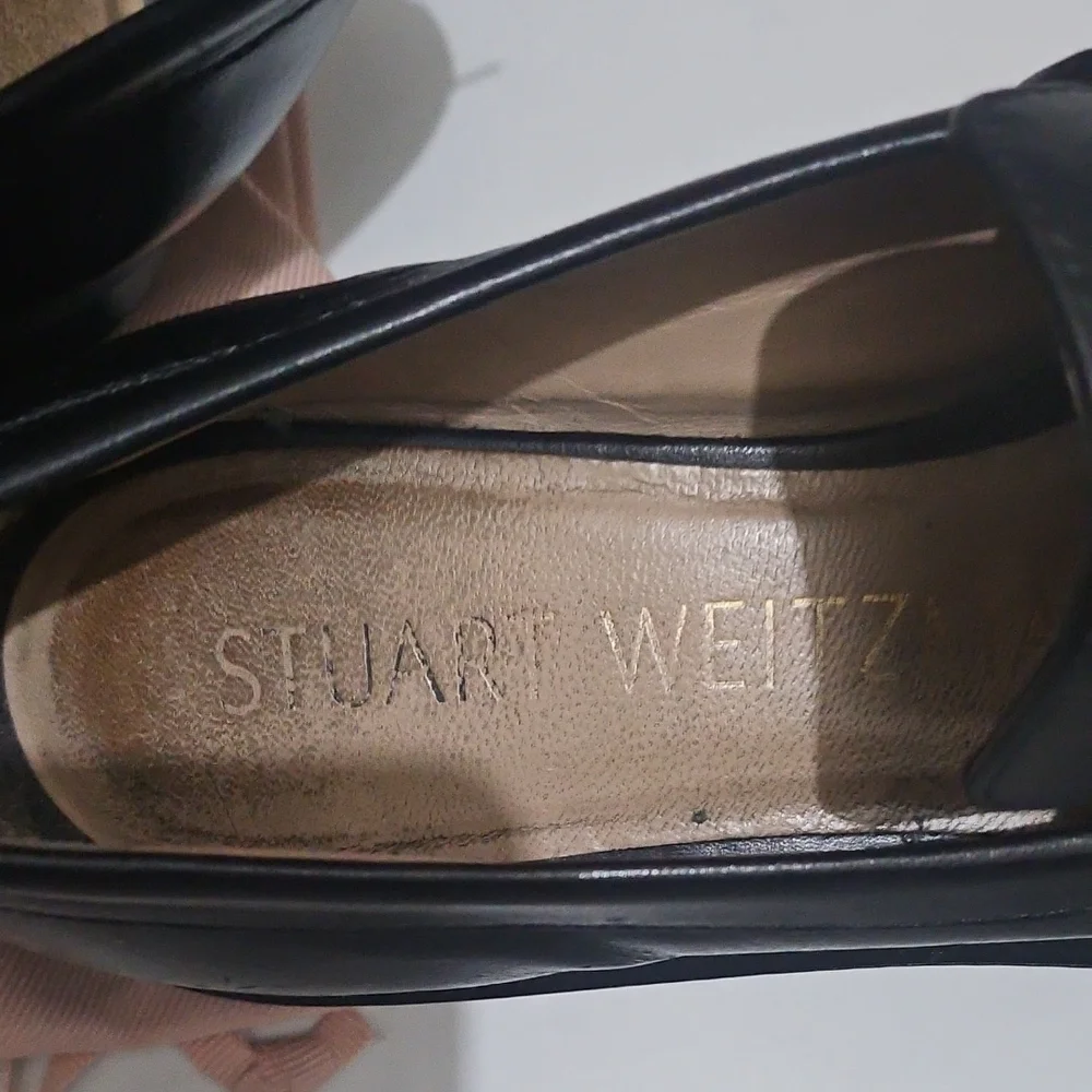 197072985660 EDIT PRODUCT  Stuart Weitzman Soho Loafer, BLACK. USED